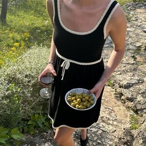 Djerf Avenue Black and White Mini Dress